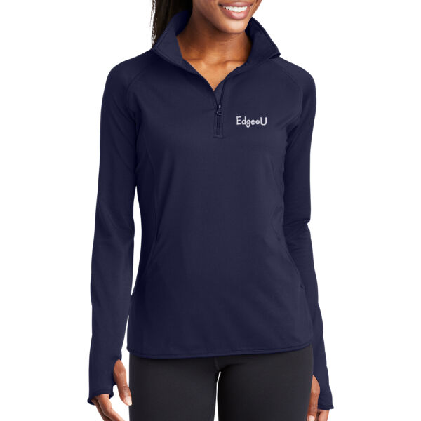 Embroidered Edge U - Ladies Sport Wick ® Stretch 1/4 Zip Pullover Thumbnail