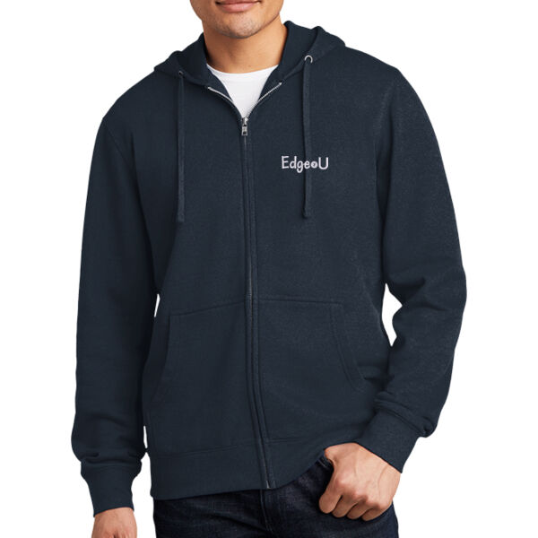 Embroidered Edge U - Fleece Full Zip Hoodie Thumbnail