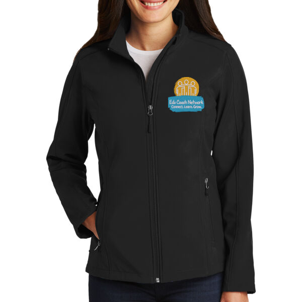 Embroidered Coaches Network - Ladies Core Soft Shell Jacket Thumbnail