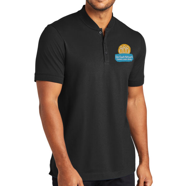 Embroidered Coaches Network - Stretch Pique Henley Thumbnail