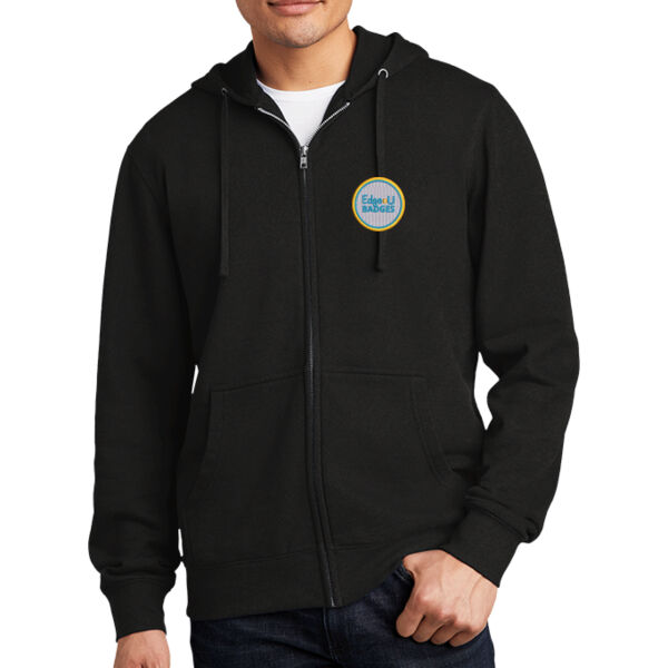 Embroidered Edge U - Fleece Full Zip Hoodie Thumbnail