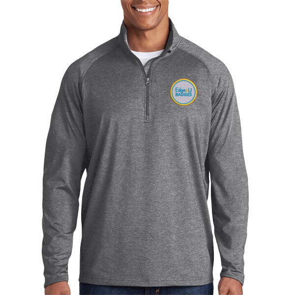 Embroidered Edge U - Sport Wick ® Stretch 1/4 Zip Pullover Thumbnail