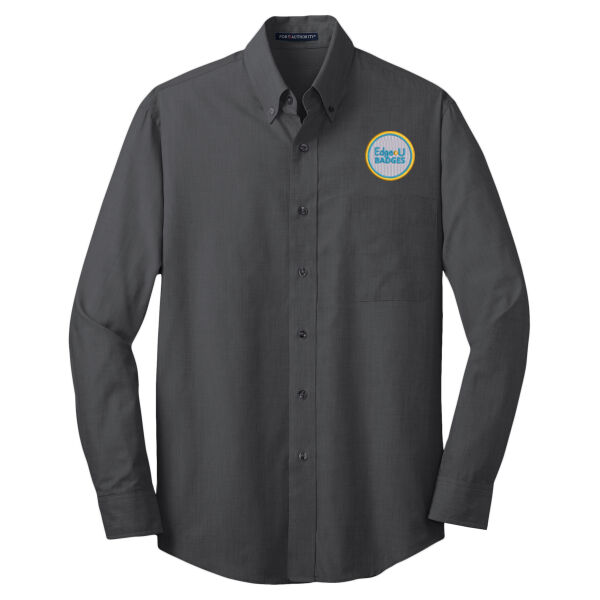 Embroidered Edge U - Crosshatch Easy Care Shirt Thumbnail