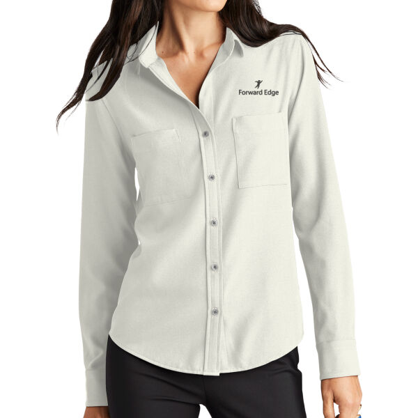 Embroidered Forward Edge - Women's Stretch Crepe Long Sleeve Camp Thumbnail