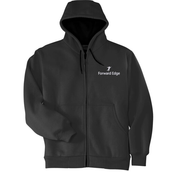 Embroidered Forward Edge - Heavyweight Full Zip Hooded Sweatshirt with Thermal Lining Thumbnail