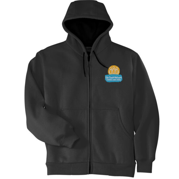 Embroidered Coaches Network - Heavyweight Full Zip Hooded Sweatshirt with Thermal Lining Thumbnail
