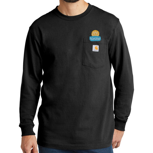 Embroidered Coaches Network - Workwear Pocket Long Sleeve T Shirt Thumbnail