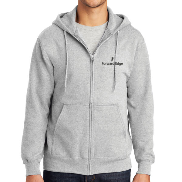 Embroidered Forward Edge - Tall Essential Fleece Full Zip Hooded Sweatshirt Thumbnail