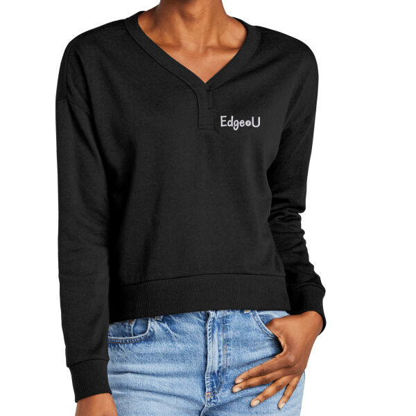 Embroidered EdgeU - Women's Perfect Tri ® Fleece V Neck Sweatshirt Thumbnail