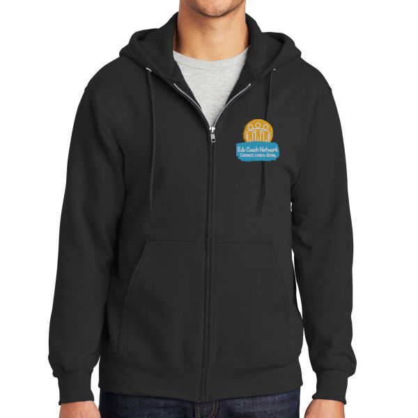 Embroidered Coaches Network - Tall Essential Fleece Full Zip Hooded Sweatshirt Thumbnail