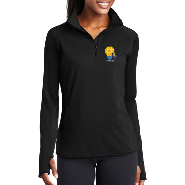 Printed Coaches Grow - Ladies Sport Wick ® Stretch 1/4 Zip Pullover Thumbnail