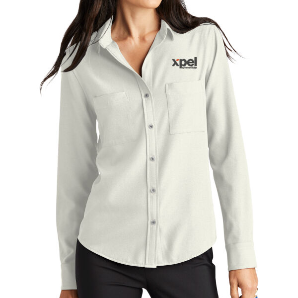 Xpel Embroidered - Women's Stretch Crepe Long Sleeve Camp Thumbnail