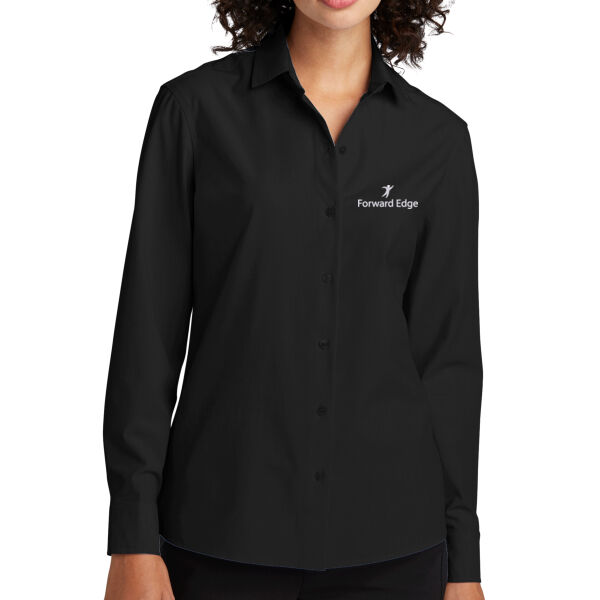 Embroidered Forward Edge - Women's Long Sleeve Stretch Woven Shirt Thumbnail