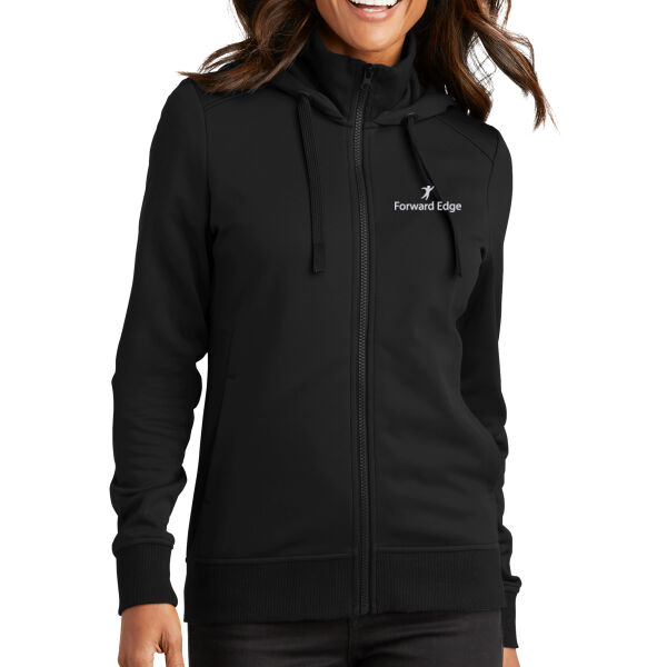 Embroidered Forward Edge - Women's Smooth Fleece Hooded Jacket Thumbnail