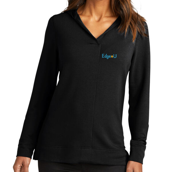 EdgeU Embroidered - Ladies Microterry Pullover Hoodie Thumbnail