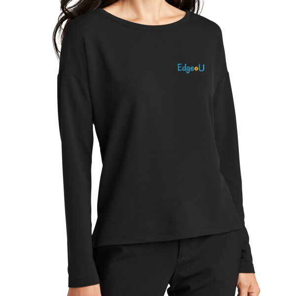 EdgeU Embroidered - Women's Stretch Drop Shoulder Pullover Thumbnail