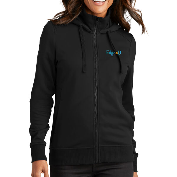 EdgeU Embroidered - Ladies Smooth Fleece Hooded Jacket Thumbnail