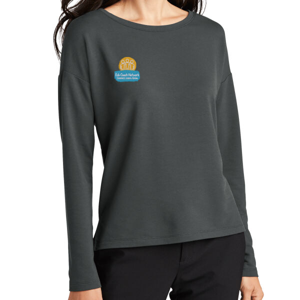 Embroidered Coaches Network - Women's Stretch Drop Shoulder Pullover Thumbnail