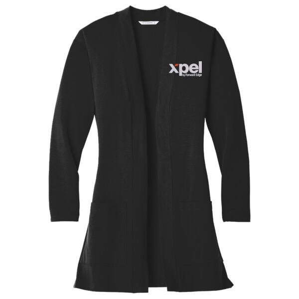 Xpel Embroidered - Women's Concept Long Pocket Cardigan Thumbnail